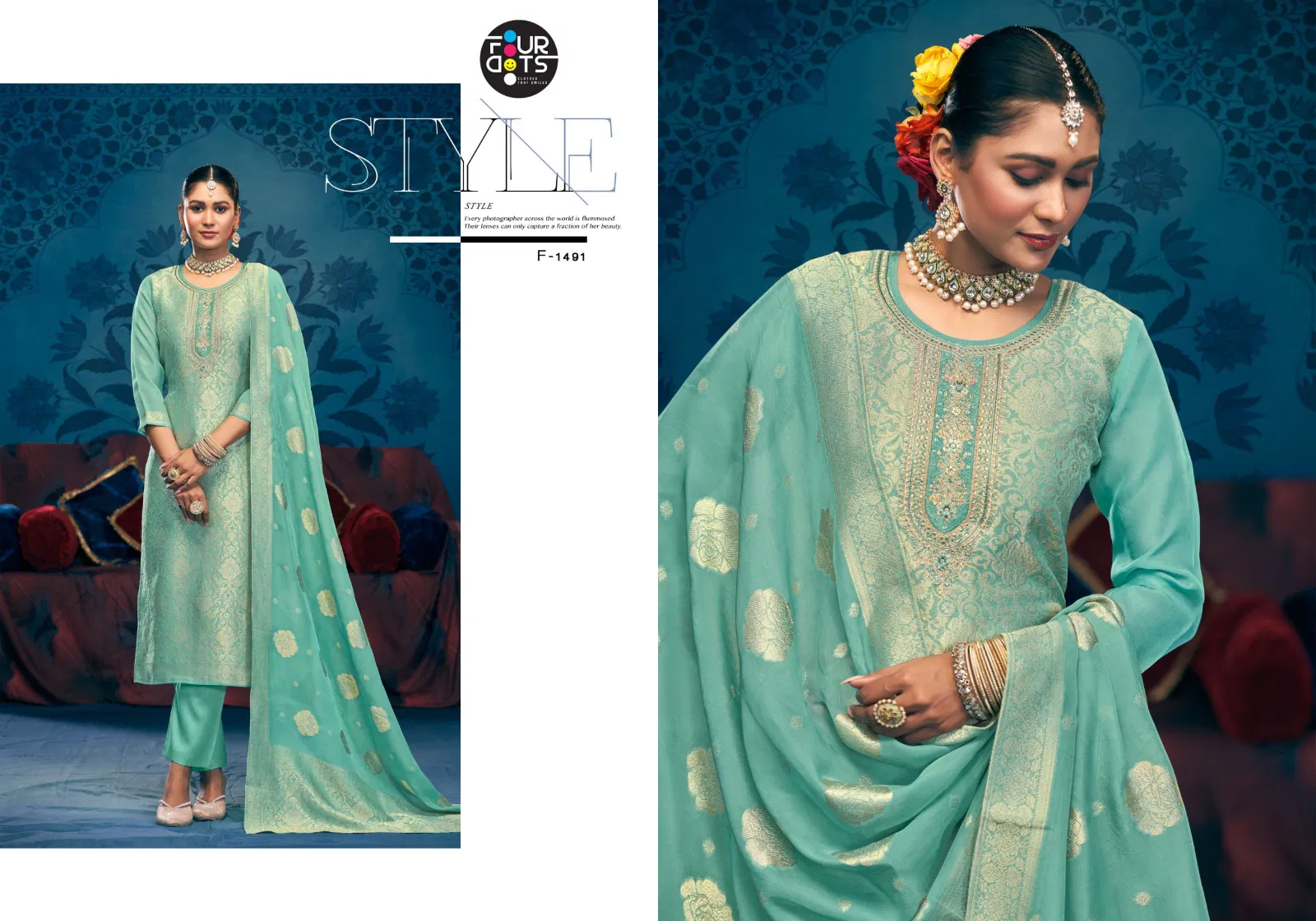 Milonee By Fourdots Viscos Organza Designer Salwar Suits Exporters In India